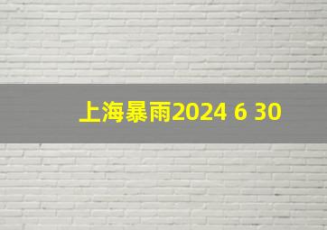 上海暴雨2024 6 30